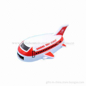 Plane USB Flash Drives, Customized Imprinted Logos or Shapes Welcomed